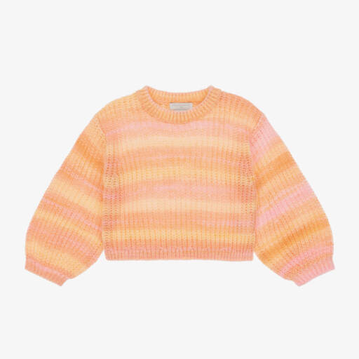 Stella McCartney Kids-Girls Cosy Pink Knit Jumper | Childrensalon Outlet