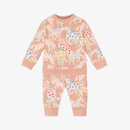Stella McCartney Kids-Girls Cotton Horse Print Set | Childrensalon Outlet