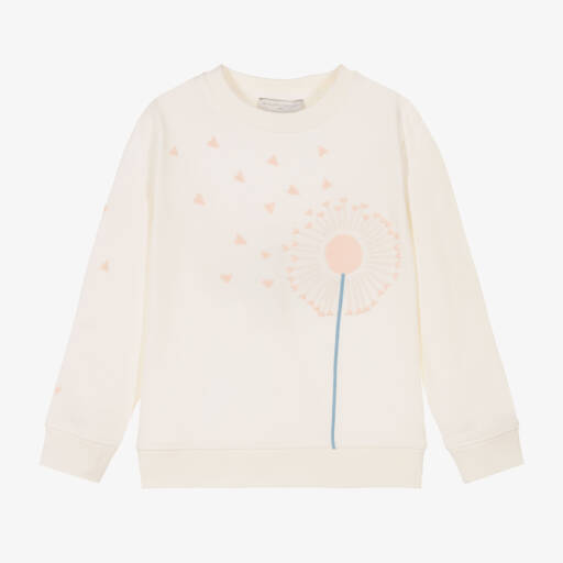 Stella McCartney Kids-Girls Cream Floral Cotton Jumper | Childrensalon Outlet
