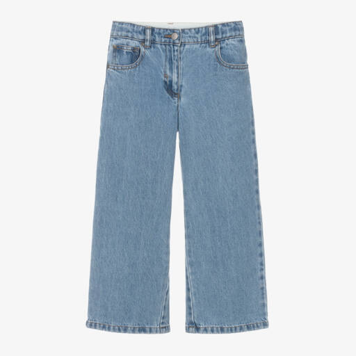 Stella McCartney Kids-Girls Denim Wide-Leg Trousers | Childrensalon Outlet