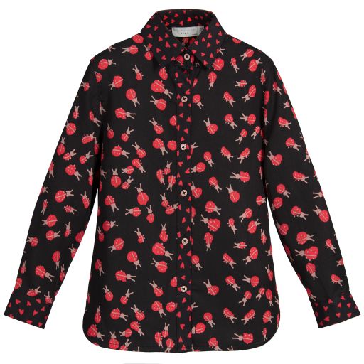 Stella McCartney Kids-Girls GERANIUM Ladybug Shirt  | Childrensalon Outlet