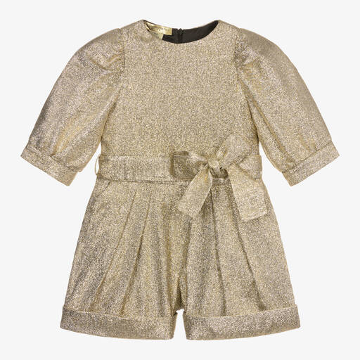 Stella McCartney Kids-Золотистый комбинезон для девочек | Childrensalon Outlet