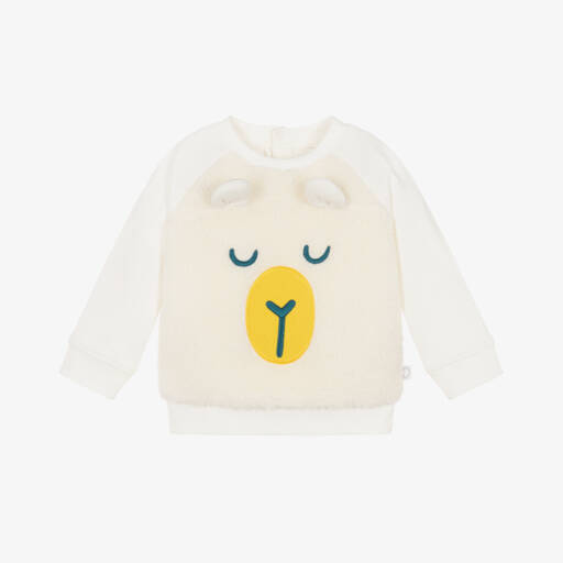 Stella McCartney Kids-Girls Ivory Alpaca Fleece Top | Childrensalon Outlet
