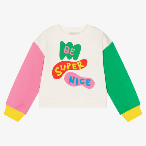 Stella McCartney Kids-Elfenbeinfarbenes Baumwoll-Sweatshirt (M) | Childrensalon Outlet