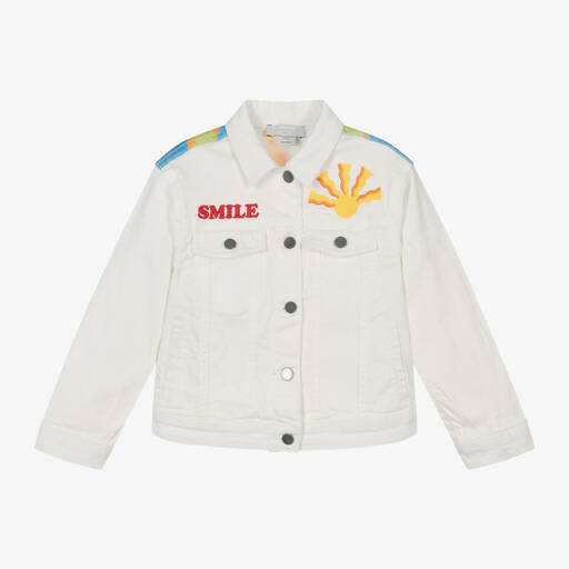 Stella McCartney Kids-Girls Ivory Denim Sunrise Jacket | Childrensalon Outlet