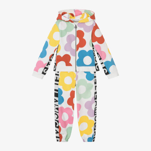 Stella McCartney Kids-Girls Ivory Floral Tracksuit | Childrensalon Outlet