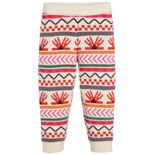 Stella McCartney Kids Christmas Capsule-Girls Ivory Knitted Trousers | Childrensalon Outlet