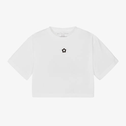 Stella McCartney Kids-Girls Ivory Organic Cotton Top | Childrensalon Outlet