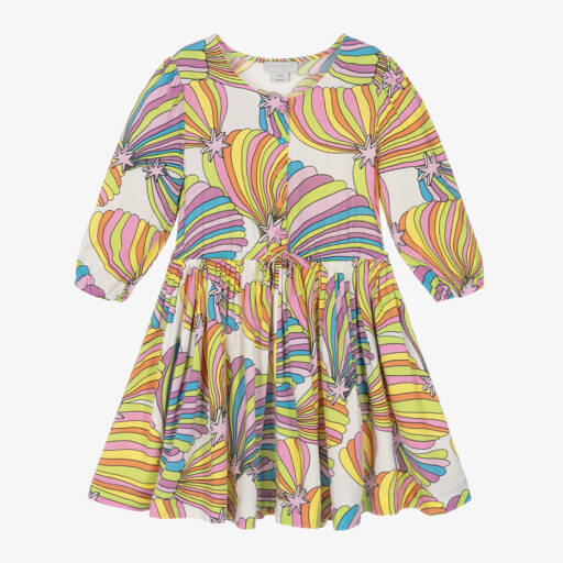 Stella McCartney Kids-Girls Ivory & Pink Rainbow Dress | Childrensalon Outlet