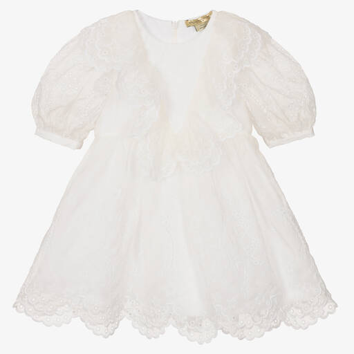Stella McCartney Kids-Girls Ivory Silk Dress | Childrensalon Outlet