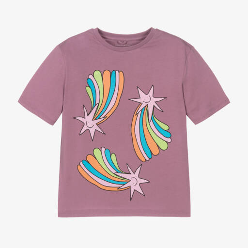 Stella McCartney Kids-Girls Lilac Cosmic Star Tee | Childrensalon Outlet