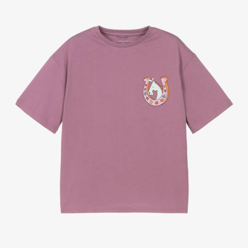 Stella McCartney Kids-Girls Lilac Horseshoe Tee | Childrensalon Outlet