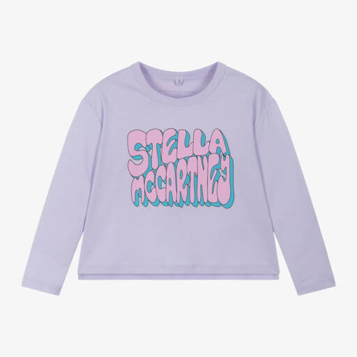 Stella McCartney Kids-Girls Lilac Organic Cotton Tee | Childrensalon Outlet