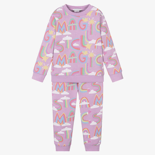 Stella McCartney Kids-Survêtement violet en coton pour fille | Childrensalon Outlet