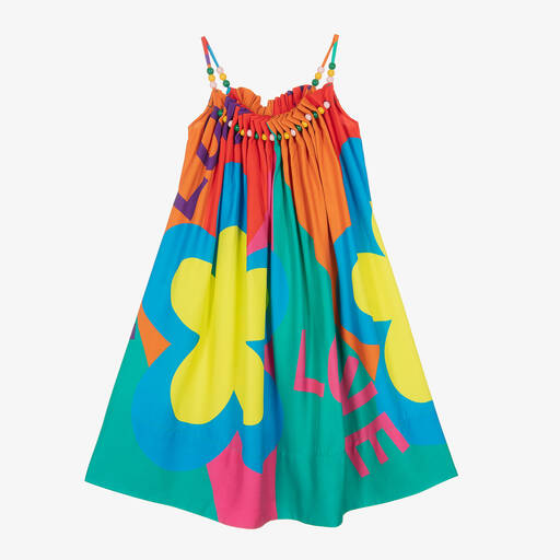 Stella McCartney Kids-Girls Multicolour Floral Viscose Dress | Childrensalon Outlet
