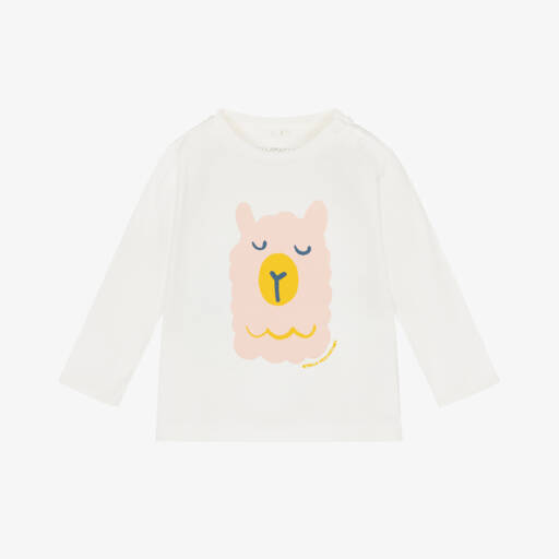 Stella McCartney Kids-Girls Organic Cotton Ivory Top | Childrensalon Outlet