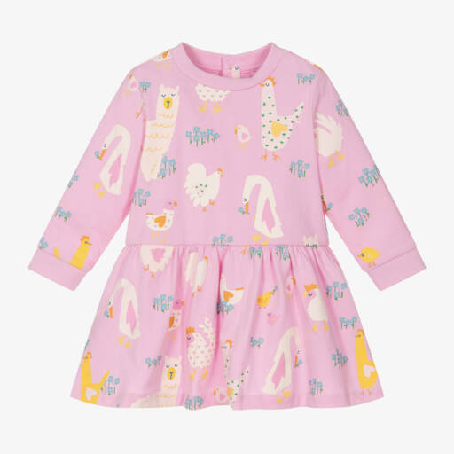 Stella McCartney Kids-Girls Pastel Animal Pattern Dress | Childrensalon Outlet