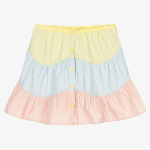 Stella McCartney Kids-Girls Pastel Colour Cotton Skirt | Childrensalon Outlet