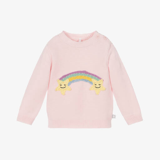 Stella McCartney Kids-Girls Pastel Cotton Sweater | Childrensalon Outlet