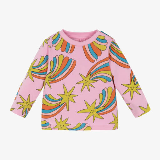 Stella McCartney Kids-Girls Pastel Starry Cotton Tee | Childrensalon Outlet