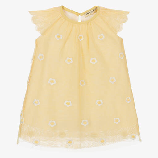 Stella McCartney Kids-Girls Pastel Yellow Daisy Tulle Dress | Childrensalon Outlet
