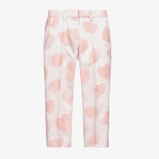 Stella McCartney Kids-Girls Pink Cotton Trousers | Childrensalon Outlet