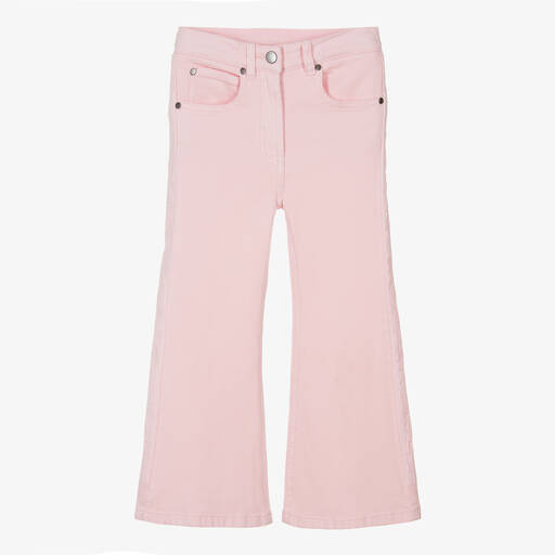 Stella McCartney Kids-Girls Pink Denim Flare Jeans | Childrensalon Outlet