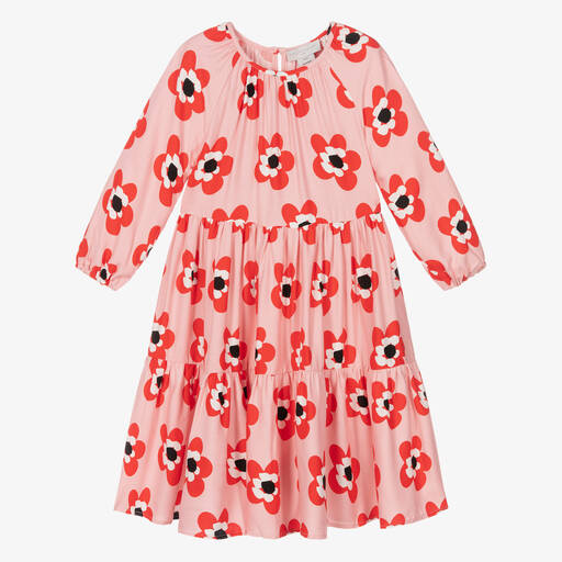 Stella McCartney Kids-Girls Pink Floral Dress | Childrensalon Outlet