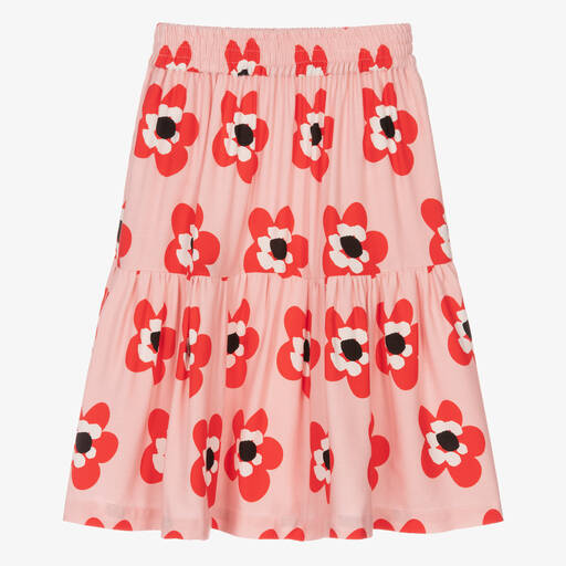 Stella McCartney Kids-Girls Pink Floral Skirt | Childrensalon Outlet