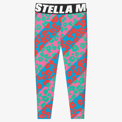Stella McCartney Kids-Розовые легинсы с цветами для девочек | Childrensalon Outlet