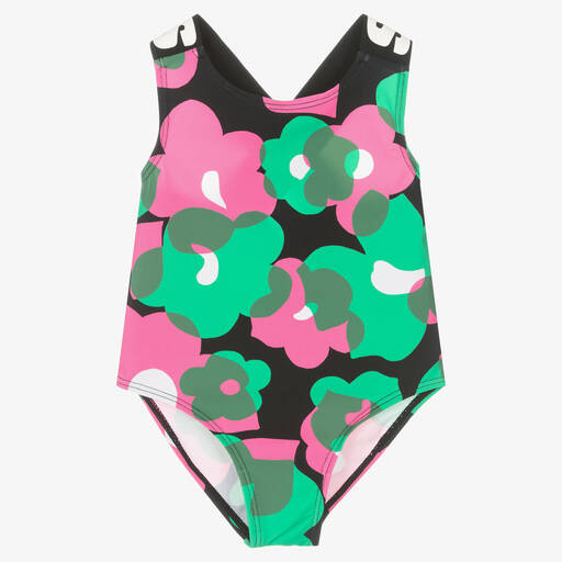 Stella McCartney Kids-Girls Pink & Green Swimsuit | Childrensalon Outlet