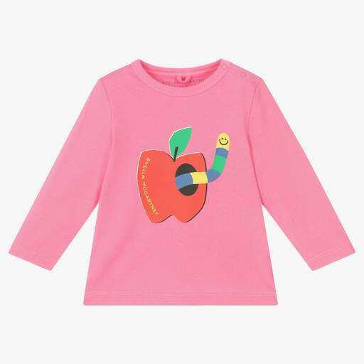 Stella McCartney Kids-Girls Pink Organic Cotton Top | Childrensalon Outlet