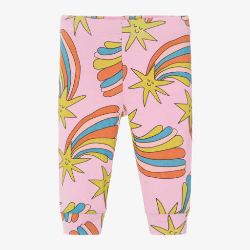 Stella McCartney Kids-ليقنز بطبعة نجوم قطن لون زهري | Childrensalon Outlet