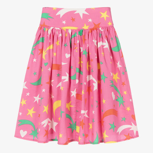 Stella McCartney Kids-تنورة ليوسيل لون زهري فاقع | Childrensalon Outlet