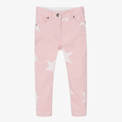 Stella McCartney Kids-Girls Pink Stars Denim Jeans | Childrensalon Outlet