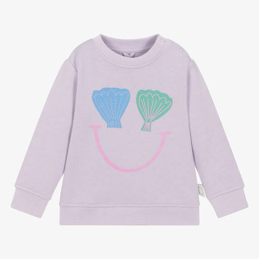 Stella McCartney Kids-Girls Purple Cotton Shell Sweatshirt | Childrensalon Outlet