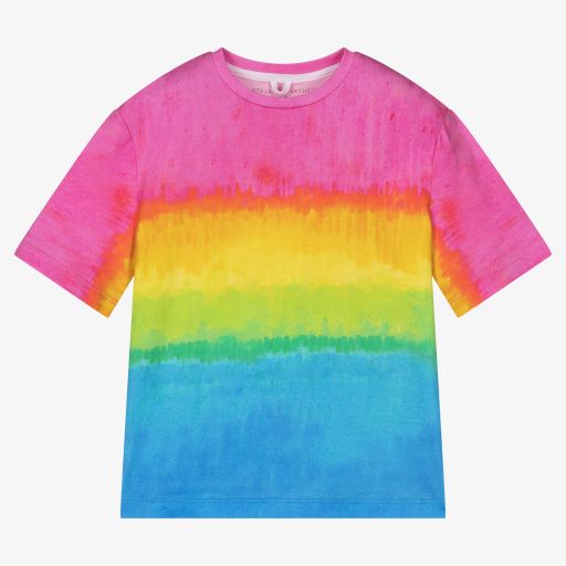 Stella McCartney Kids-Girls Rainbow Cotton T-Shirt | Childrensalon Outlet