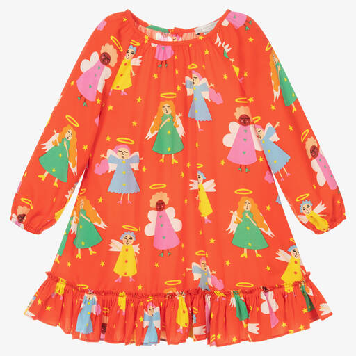 Stella McCartney Kids-Красное платье из тенсела | Childrensalon Outlet
