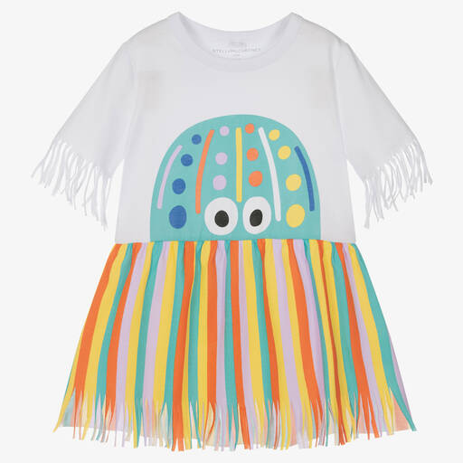 Stella McCartney Kids-Girls White Jellyfish Dress | Childrensalon Outlet