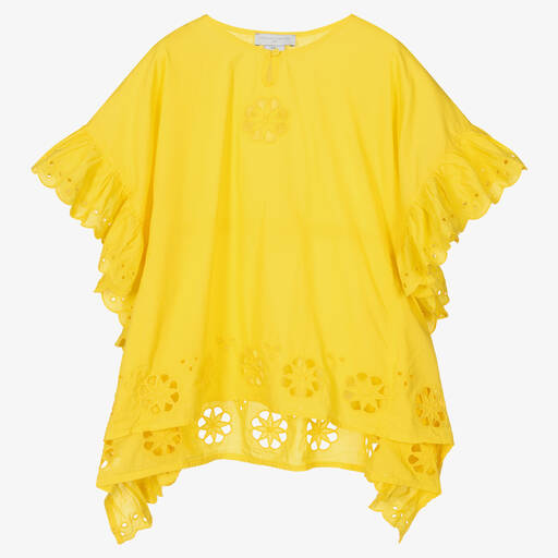 Stella McCartney Kids-Girls Yellow Cotton Dress | Childrensalon Outlet