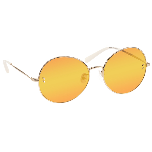 Stella McCartney Kids-Goldfarbene Sonnenbrille mit runden Gläsern | Childrensalon Outlet