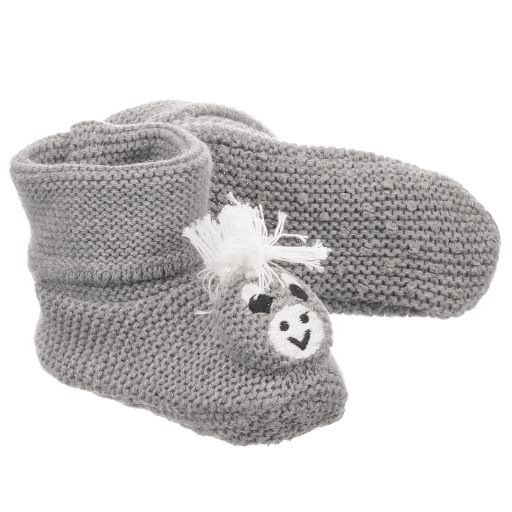 Stella McCartney Kids-Grey DONKEY Baby Booties | Childrensalon Outlet