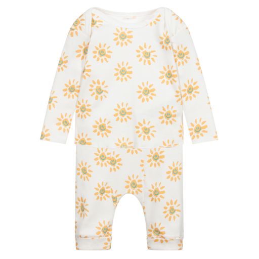 Stella McCartney Kids-Elfenbeinfarbenes Baumwollhosen-Set | Childrensalon Outlet