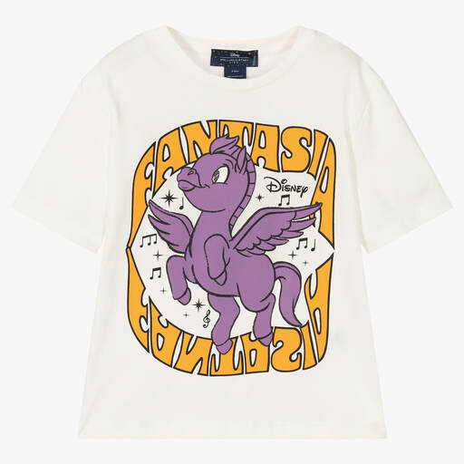 Stella McCartney Kids-Ivory Disney Pegasus T-Shirt | Childrensalon Outlet