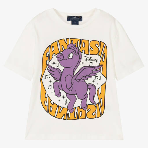 Stella McCartney Kids-تيشيرت قطن لون عاجي للبنات | Childrensalon Outlet