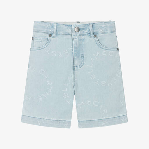 Stella McCartney Kids-Light Blue Denim Shorts | Childrensalon Outlet