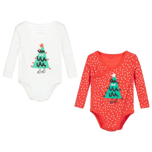 Stella McCartney Kids-Red & White Bodyvest Set | Childrensalon Outlet