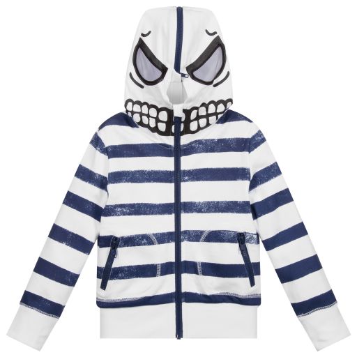 Stella McCartney Kids-Skull Cotton Zip-Up Hoodie | Childrensalon Outlet