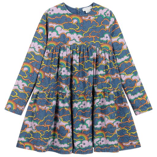 Stella McCartney Kids-Teen Blue Cloud Denim Dress | Childrensalon Outlet