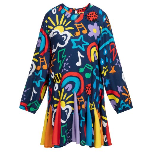 Stella McCartney Kids-Teen Blue Viscose Dress | Childrensalon Outlet